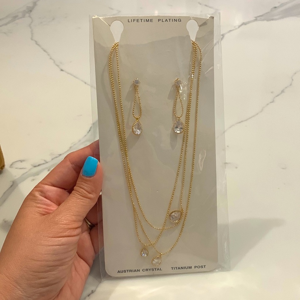 Austrian Crystal necklace and earrings